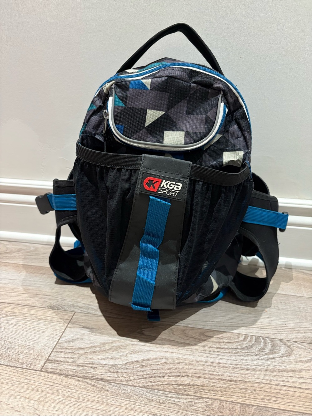 K&B Sport Alpine Skiing Black, Grey and Blue Backpack